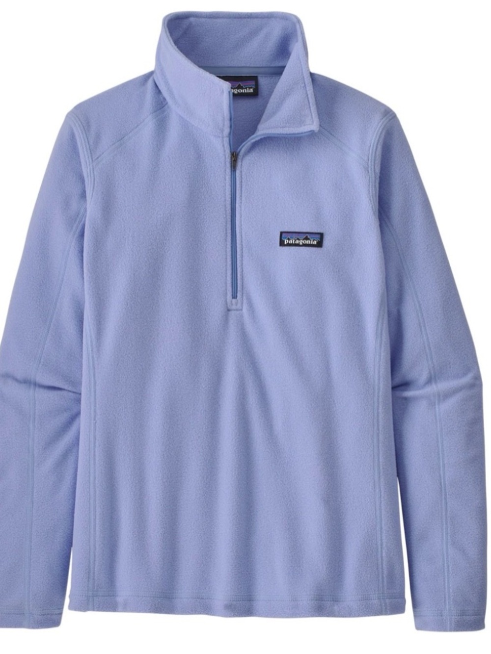 Patagonia Women's Micro D 1/4-Zip Fleece Pullover Lt Violet Blue Sz Medium, EUC